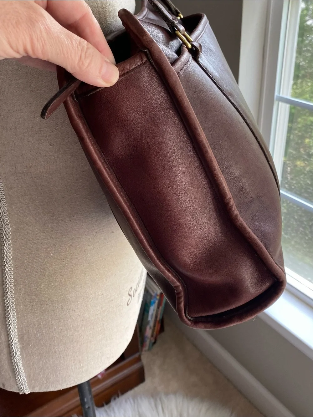 Vintage Coach Leather Tote Bag Classic Carryall Laptop Bag